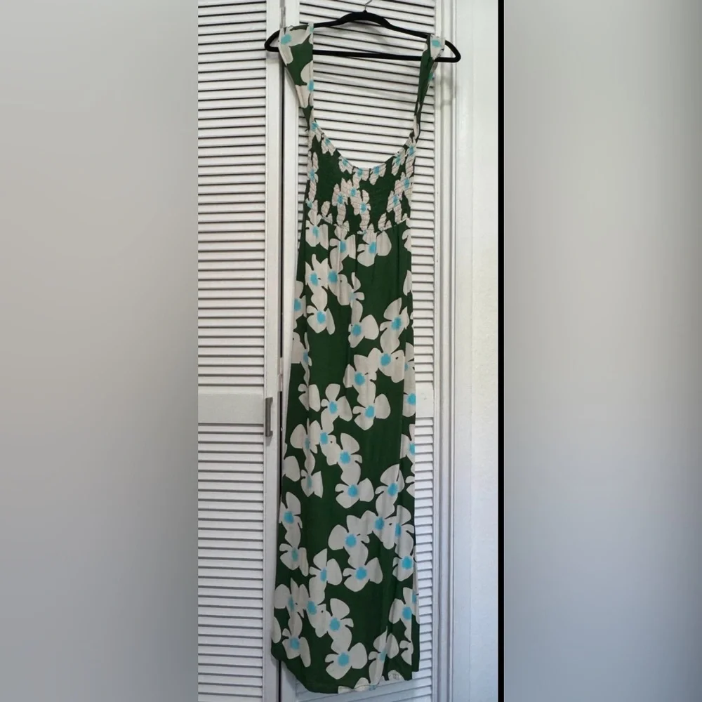 Ava Sky Gorgeous Green Floral Maxi Dress Hawaii 808 Aloha Fighting Eel - Picture 6 of 7